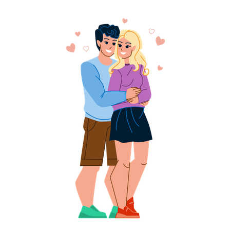 Couple in love  Illustration