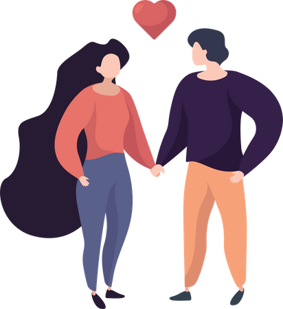 Couple in love  Illustration