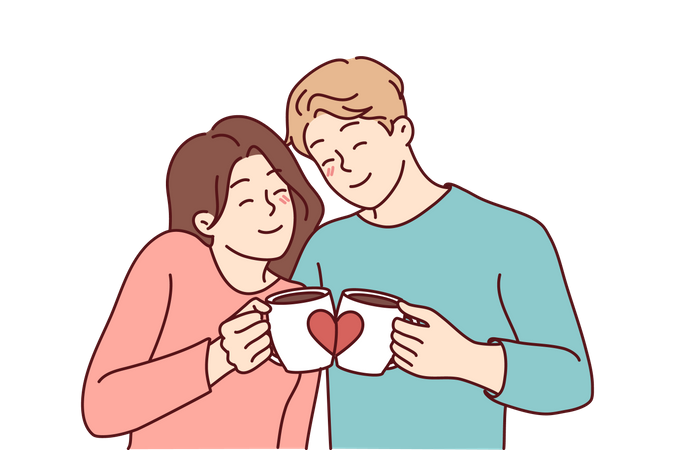 Couple in love  Illustration