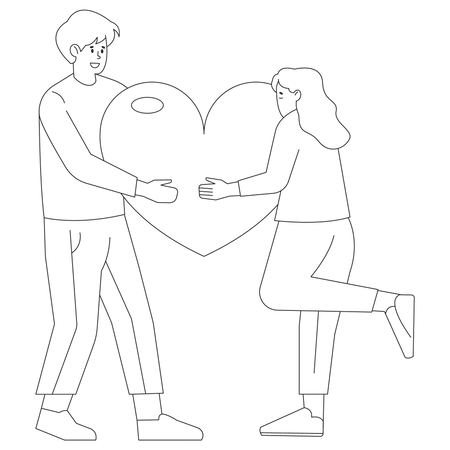 Couple in love  Illustration