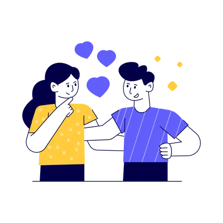 Couple in love  Illustration