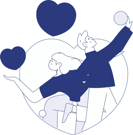 Couple in love  Illustration