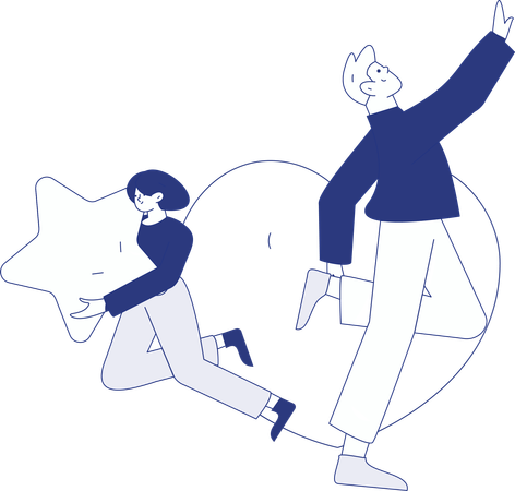Couple in love  Illustration