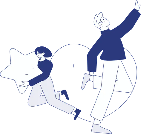 Couple in love  Illustration