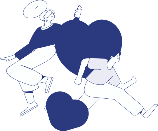Couple in love  Illustration