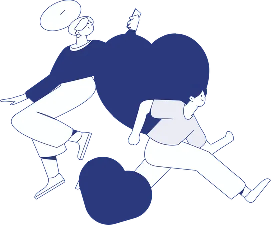 Couple in love  Illustration