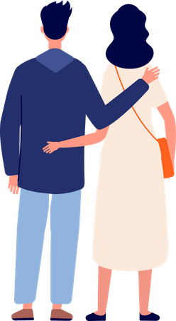 Couple in love  Illustration