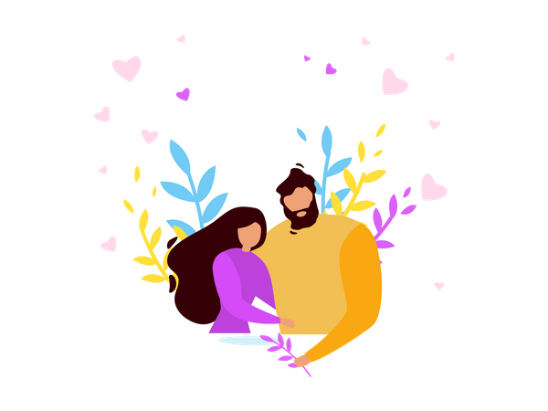 Couple in relationship Illustration