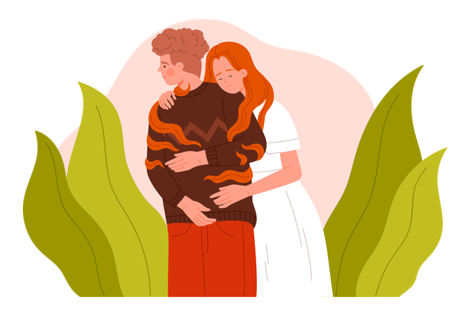Couple in toxic relationship  Illustration