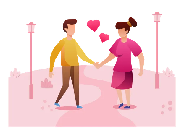 Couple In True Love  Illustration