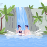 swimming in water illustrations free