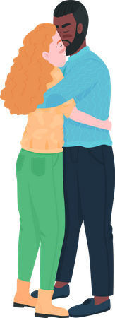 Couple, étreindre  Illustration