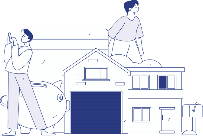 Couple invests in new office building  Illustration