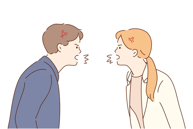 Couple is arguing  Illustration