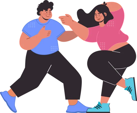 Couple is dancing  Illustration