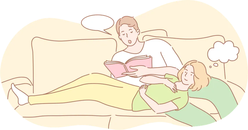 Couple is having quality time  Illustration