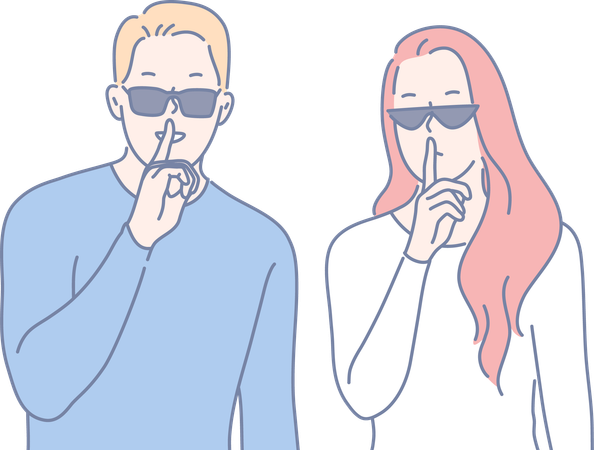 Couple is not sharing secrets with each other  Illustration