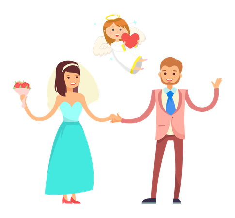 Couple is planning a new born baby  イラスト