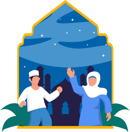 Couple islamique  Illustration