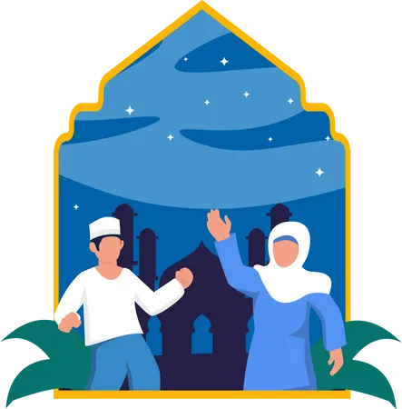 Couple islamique  Illustration