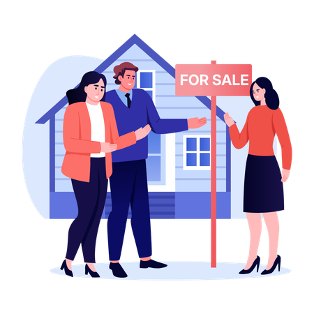 Couple keeps their home for sale  Illustration