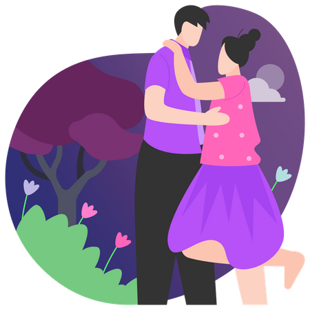 Couple Love  Illustration