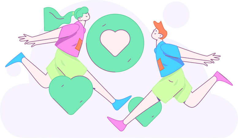 Couple loving each other  Illustration