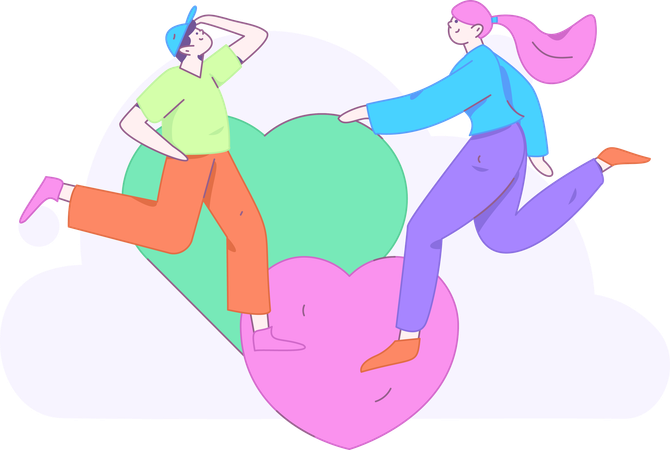 Couple loving each other  Illustration