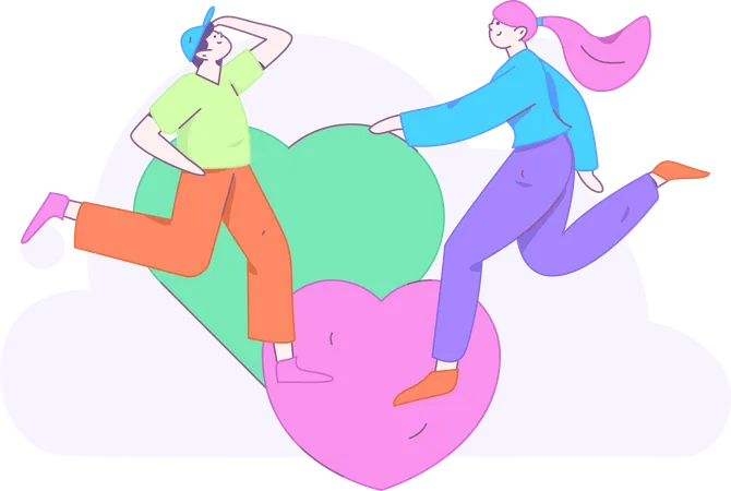 Couple loving each other  Illustration