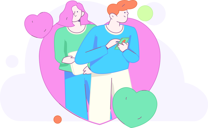 Couple loving each other  Illustration