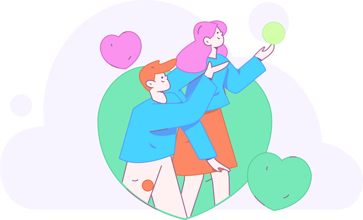 Couple loving each other  Illustration