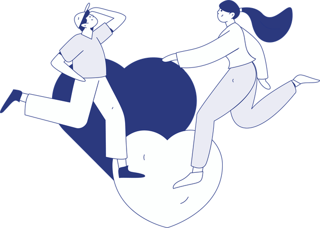 Couple loving each other  Illustration