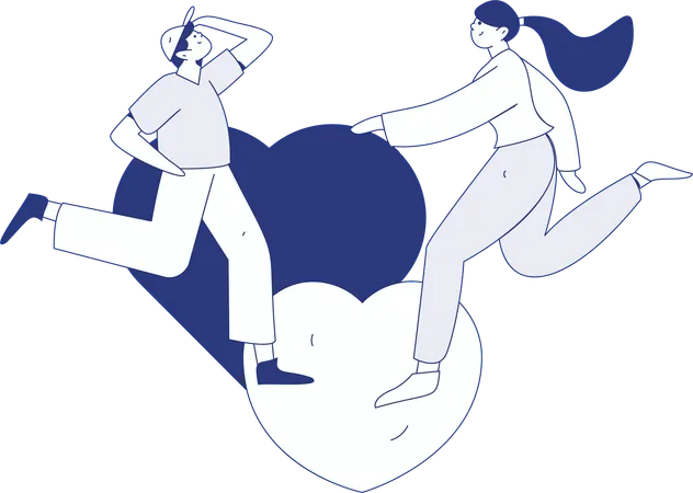 Couple loving each other  Illustration
