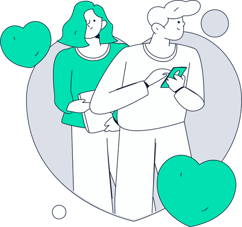 Couple loving each other  Illustration