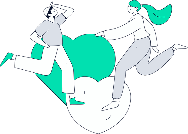 Couple loving each other  Illustration