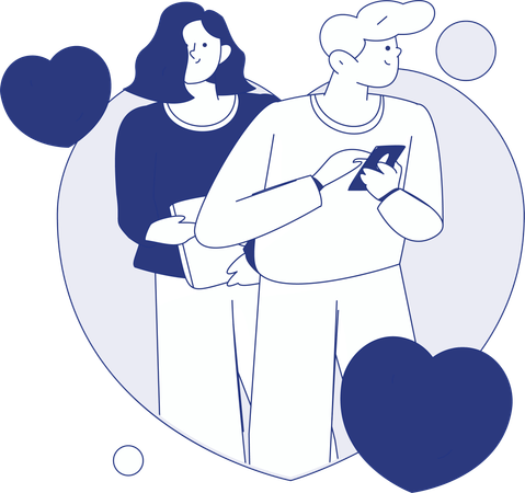 Couple loving each other  Illustration