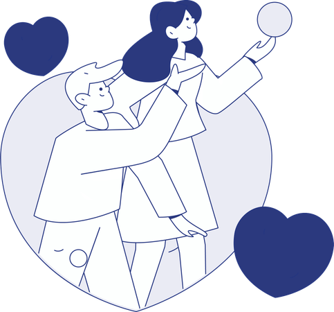 Couple loving each other  Illustration