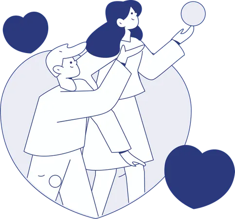 Couple loving each other  Illustration