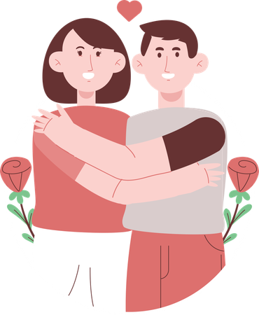 Couple loving each other  Illustration