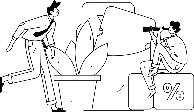 Couple making online purchases from digital shopping  Illustration