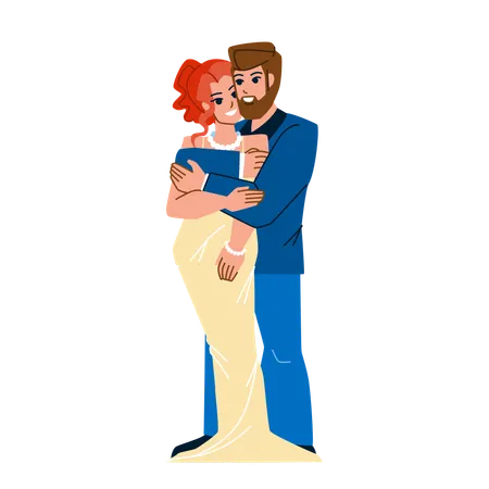 Un couple marié  Illustration