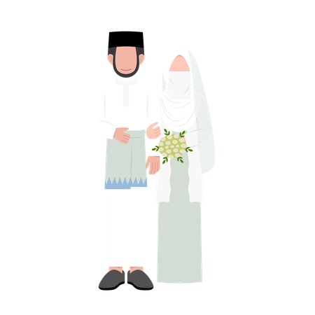 Un couple marié  Illustration