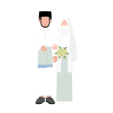 Un couple marié  Illustration