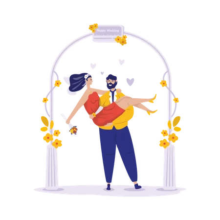 Couple married Illustration