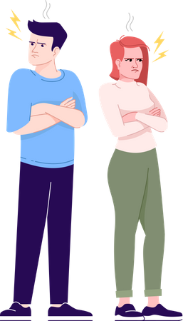 Couple misunderstanding  Illustration