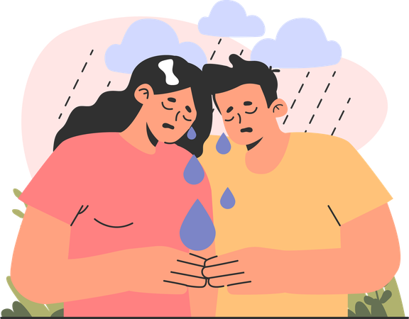 Couple need sympathy  Illustration