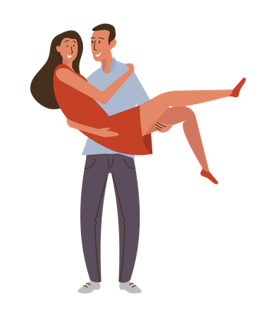 Couple Posing  Illustration