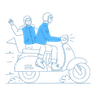 illustration for motobike