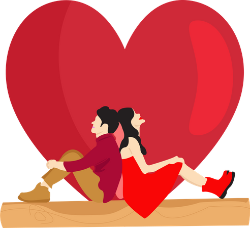 Couple Romance Valentine Illustration