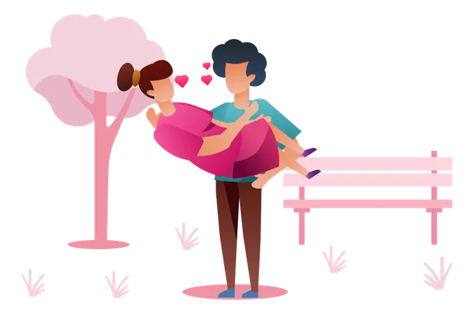 Couple Romantic Relations  Illustration